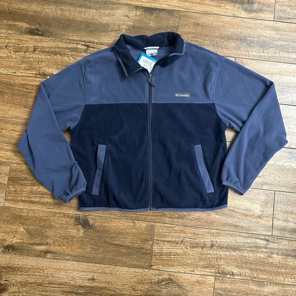 Women’s Blue Columbia Cropped Full Zip Fleece Regular Fit Medium Sweater - Picture 1 of 5